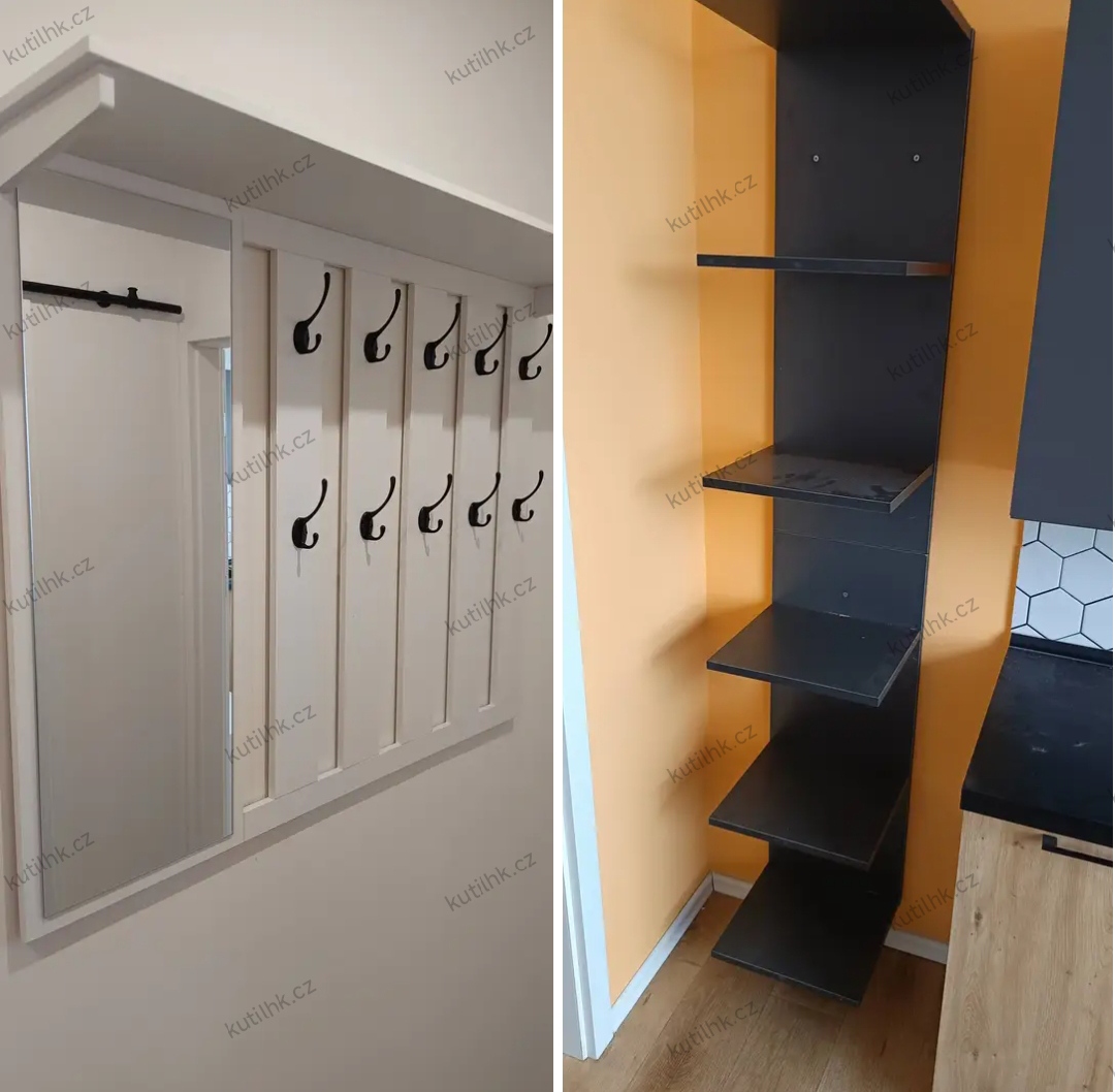 montáž věšáku a poliček